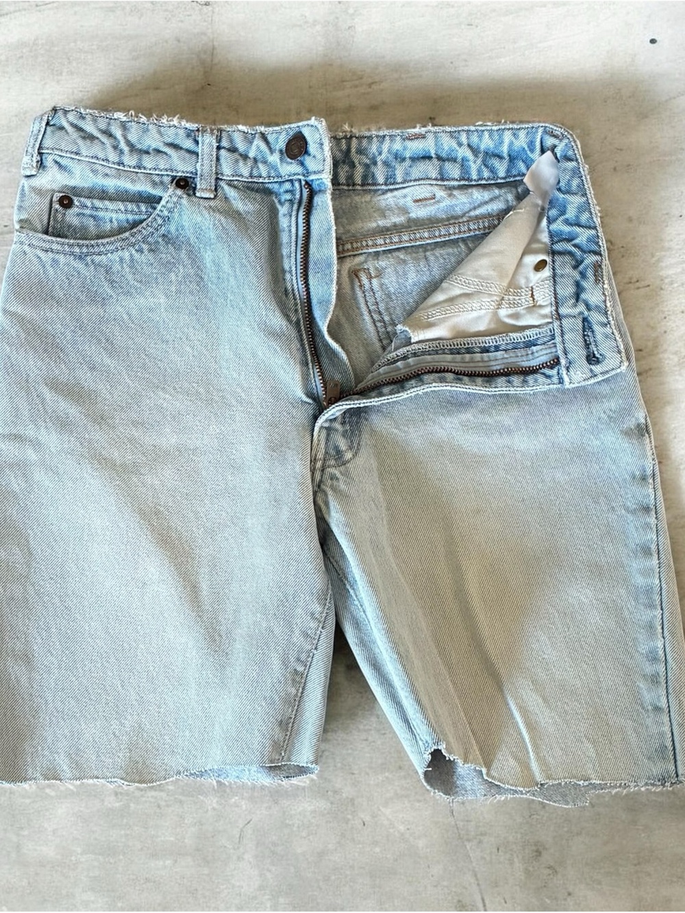 Vintage 90s Big John Extra Japanese Denim Shorts - Light Wash Bermuda Jorts